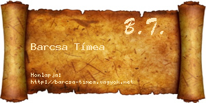 Barcsa Tímea névjegykártya