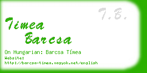 timea barcsa business card